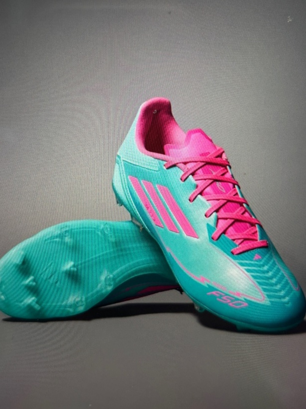 adidas F50 Soccer Cleats in Turquoise and Pink